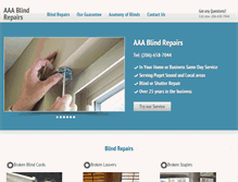 Tablet Screenshot of aaablindrepair.com